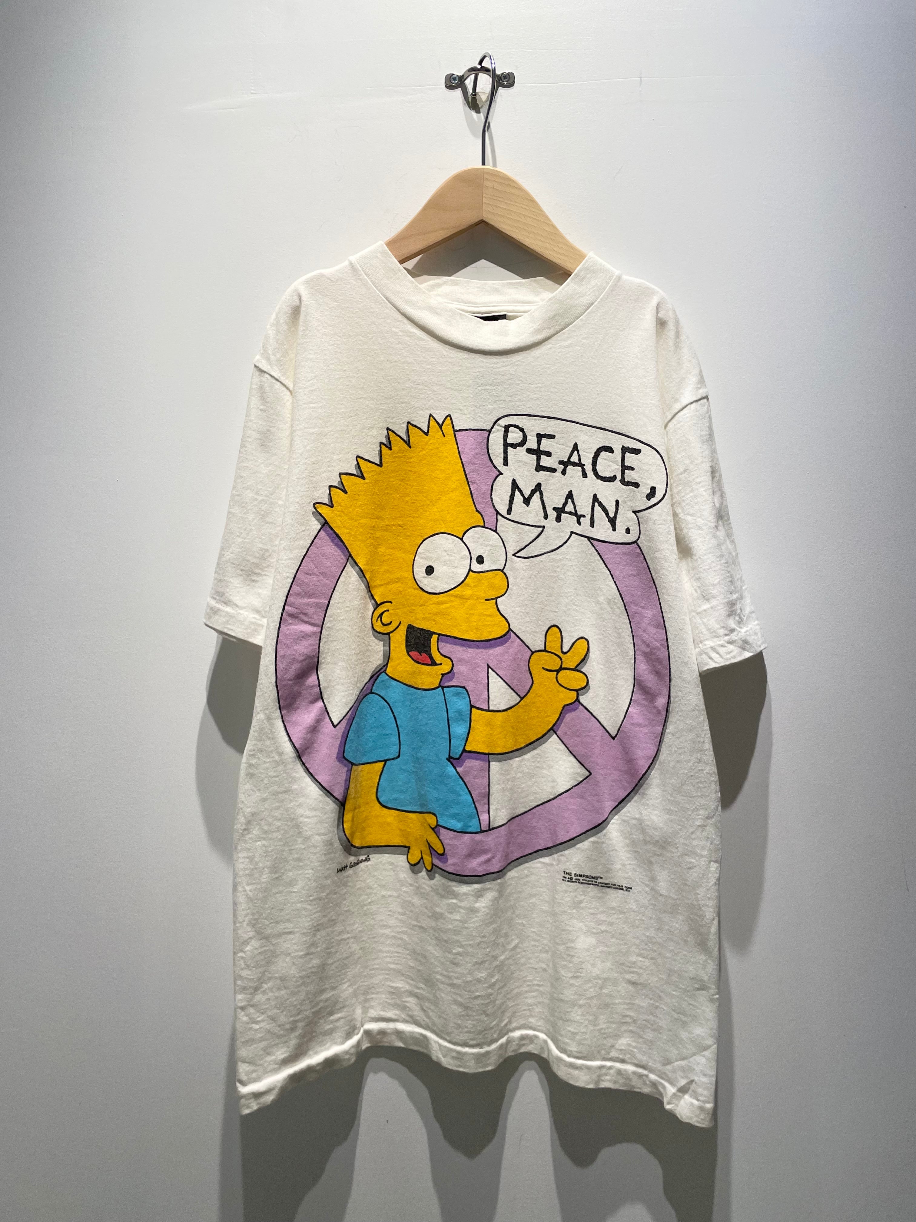 【古着】©︎1990 THE SIMPSONS ザ・シンプソンズ バート ピースマン Tシャツ シングルステッチ