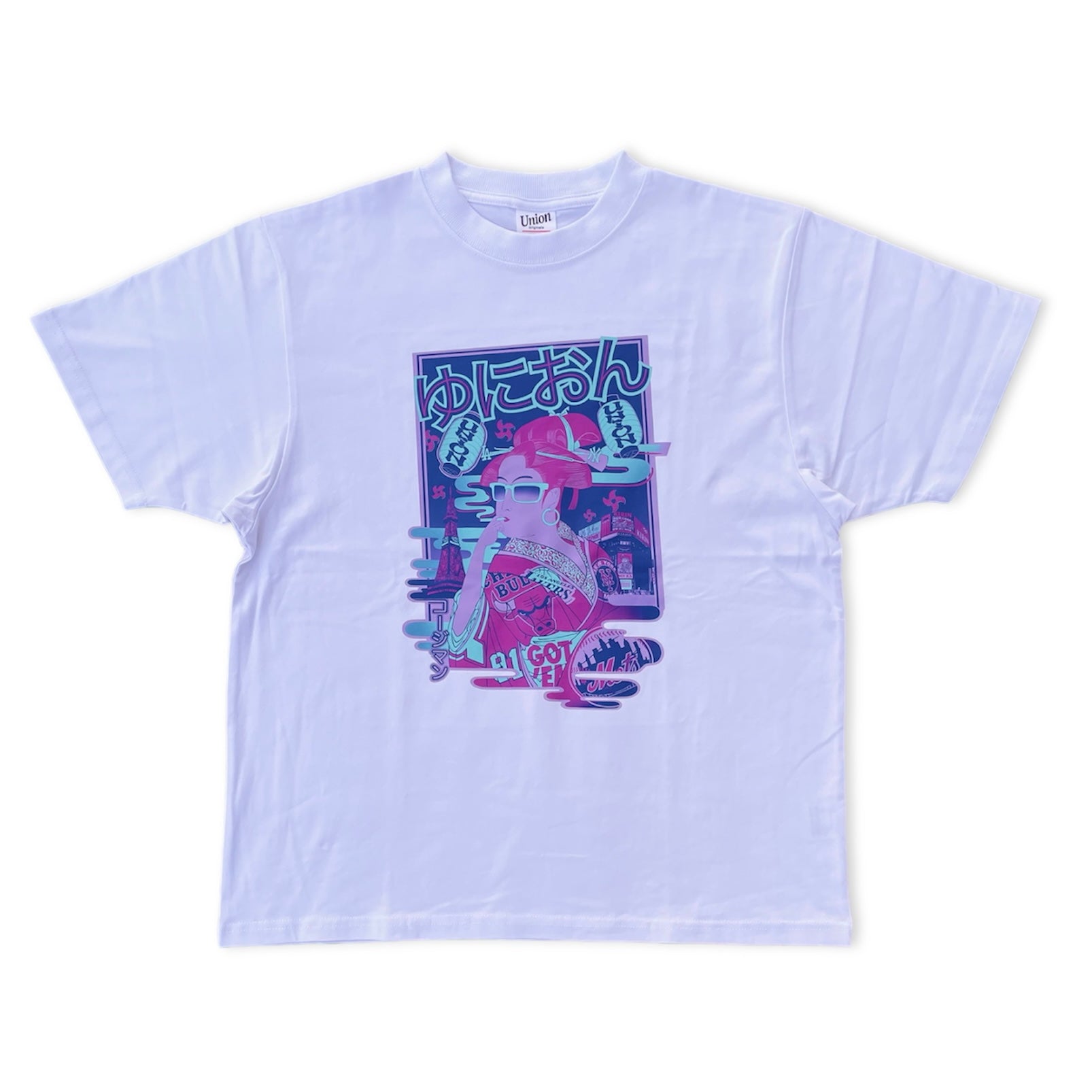 【UNION originals × KOJIMAM - ユニオンオリジナルス×コージマン】シティポップ T-shirt / White  (シティポップ ティーシャツ ホワイト)