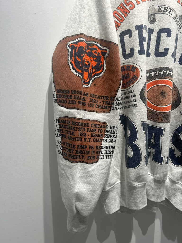 【古着】90's NFL シカゴ・ベアーズ Chicago Bears スウェット トレーナー グレー