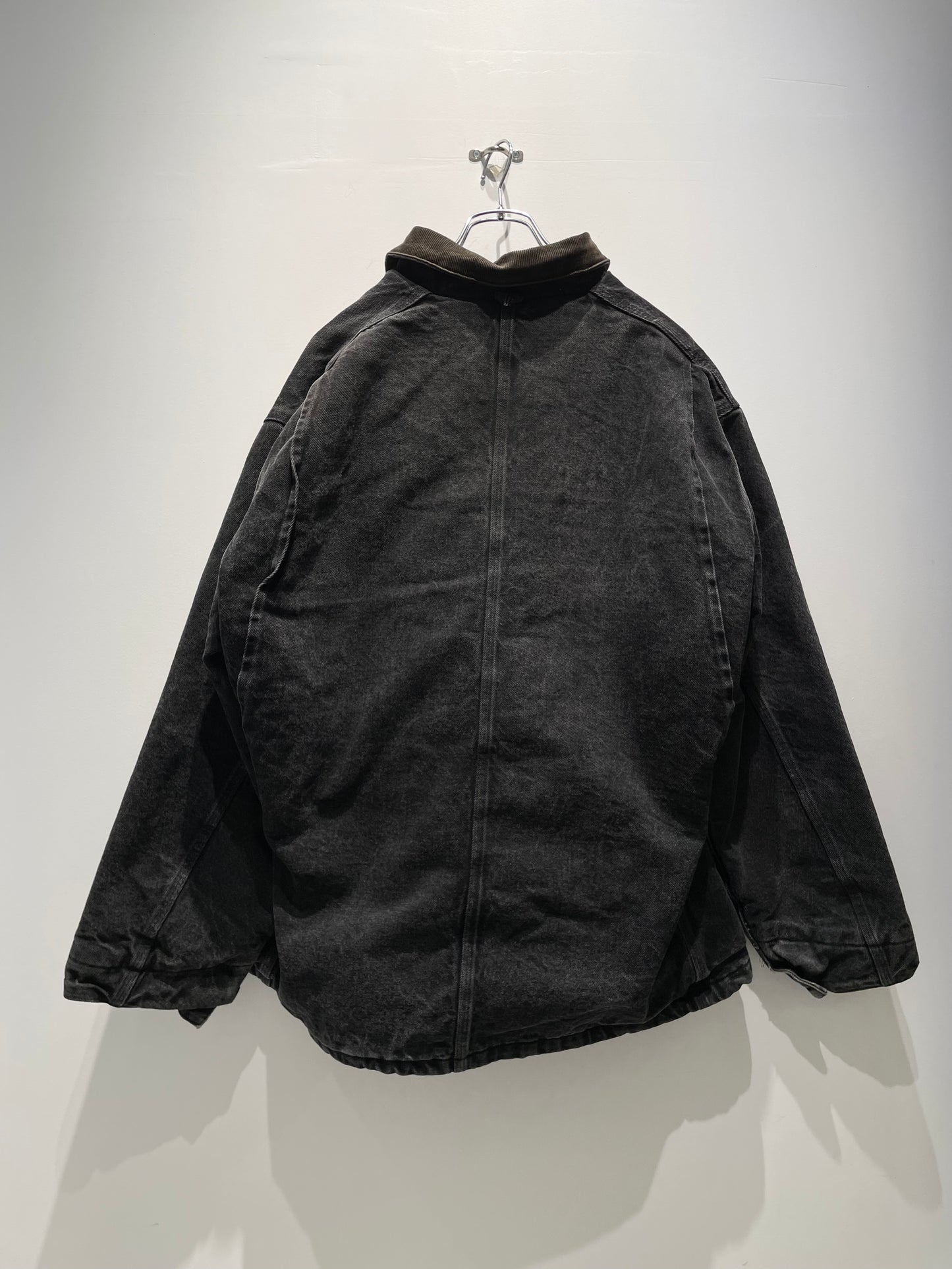 【古着】80's~90's Carhartt カーハート ブラック デニム カバーオール ミシガンチョアコート ダックワークジャケット