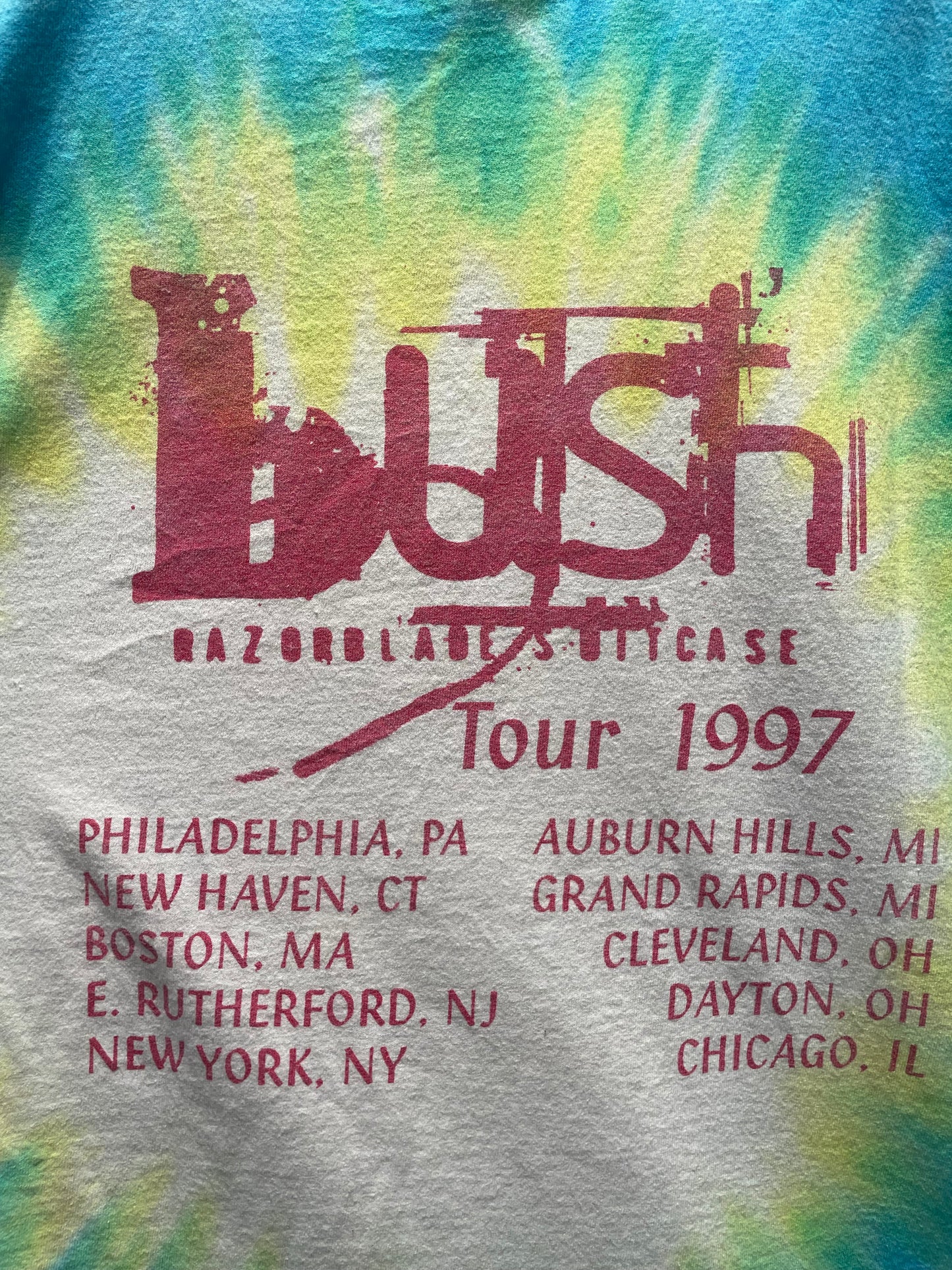 【古着】©️1997 ブッシュ Bush ツアー Tシャツ ライブT バンドT ロック タイダイ