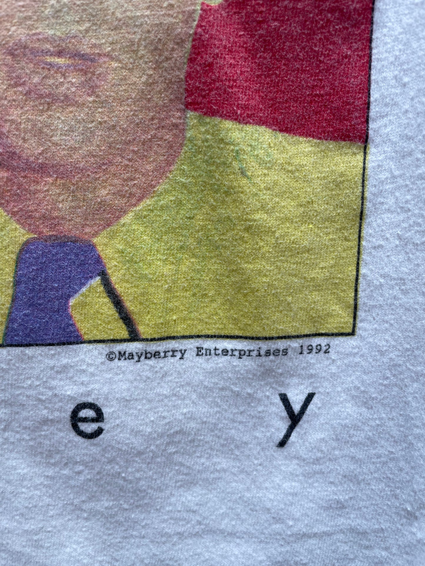【古着】©️1992 Mayberry Enterprises メイベリー110番 アンディ・グリフィス・ショー Tシャツ ドラマ 映画 ムービー シングルステッチ