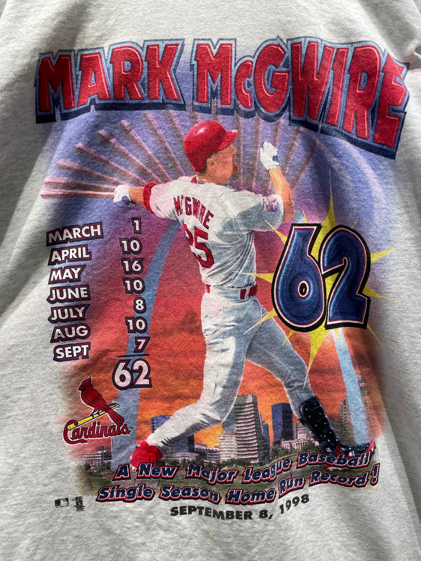 【古着】©️1998 セントルイス・カージナルス MLB ベースボール Tシャツ シングルステッチ