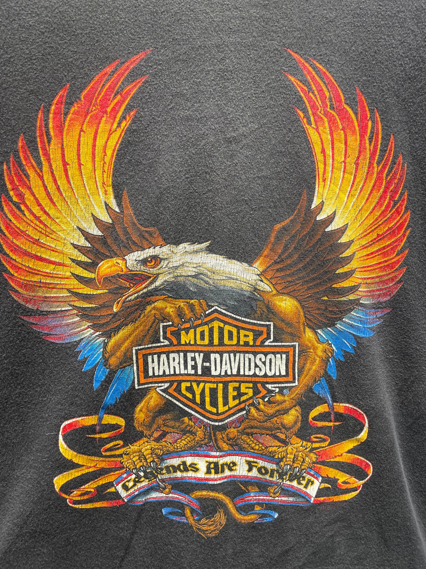 【古着】90's  Harley-Davidson ハーレーダビットソン イーグル Tシャツ