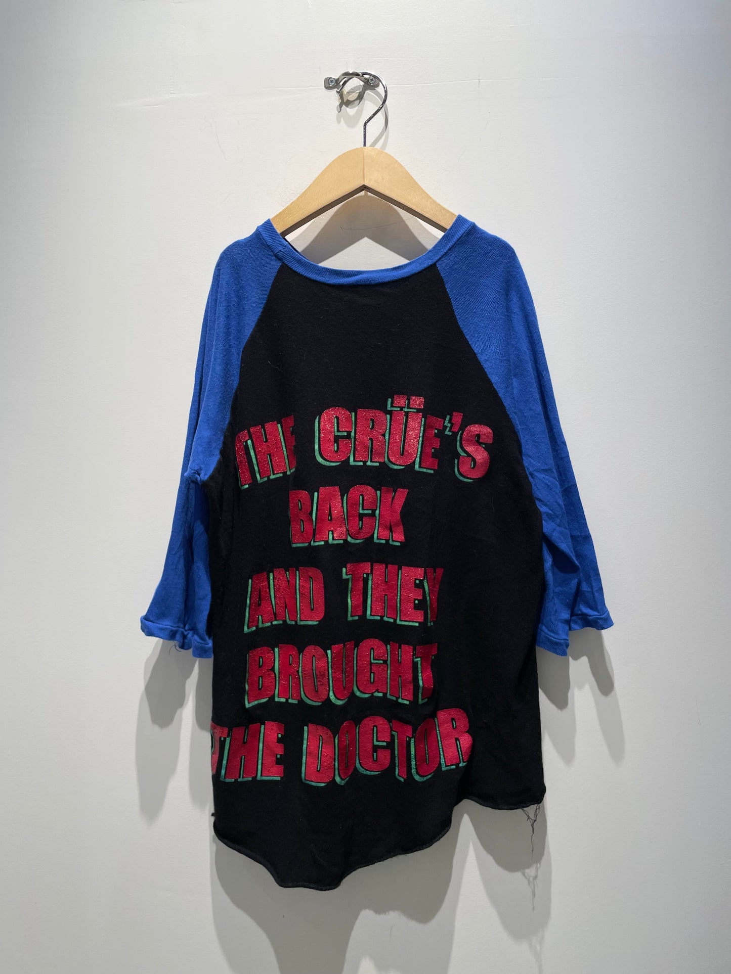 【古着】80's Motley Crue モトリー クルー Dr.Feelgood ラグラン Tシャツ ロック バンドT シングルステッチ