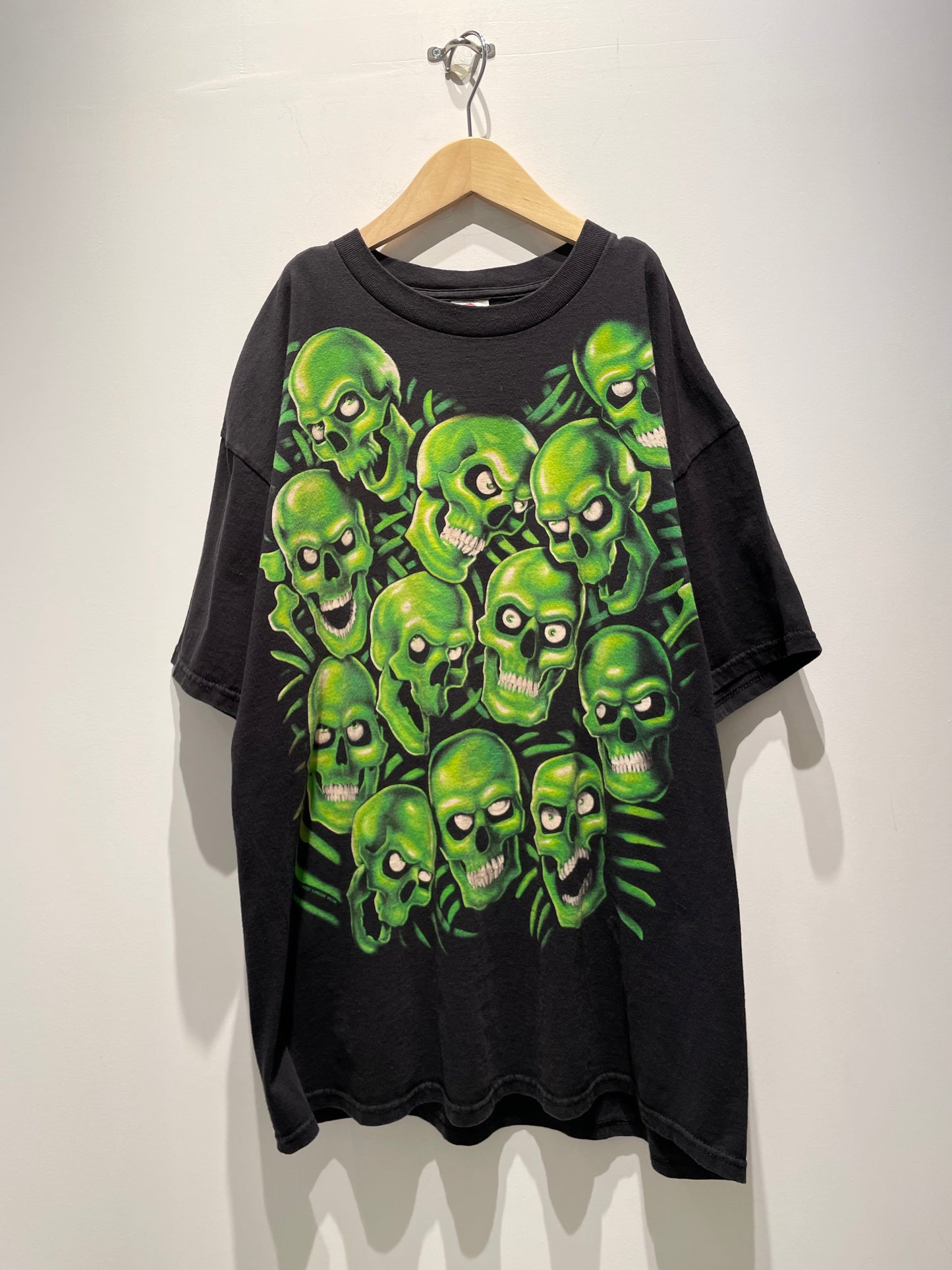 【古着】©️2001 Liquid Blue Skull Pile リキッドブルー スカルパイル 総柄 Tシャツ