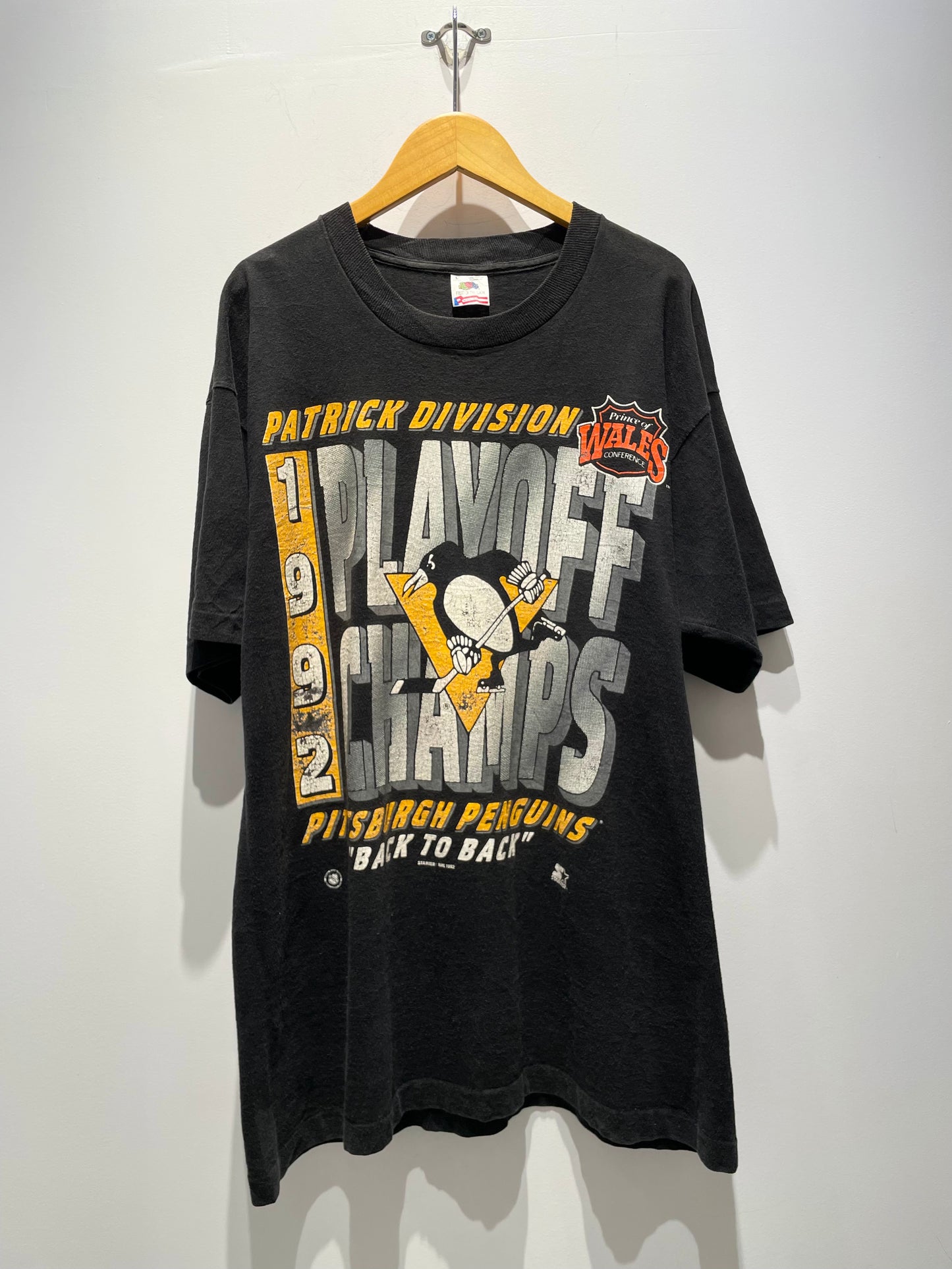 【古着】©️1992 NHL ピッツバーグ・ペンギンズ PITTSBURGH PENGUINS Tシャツ シングルステッチ