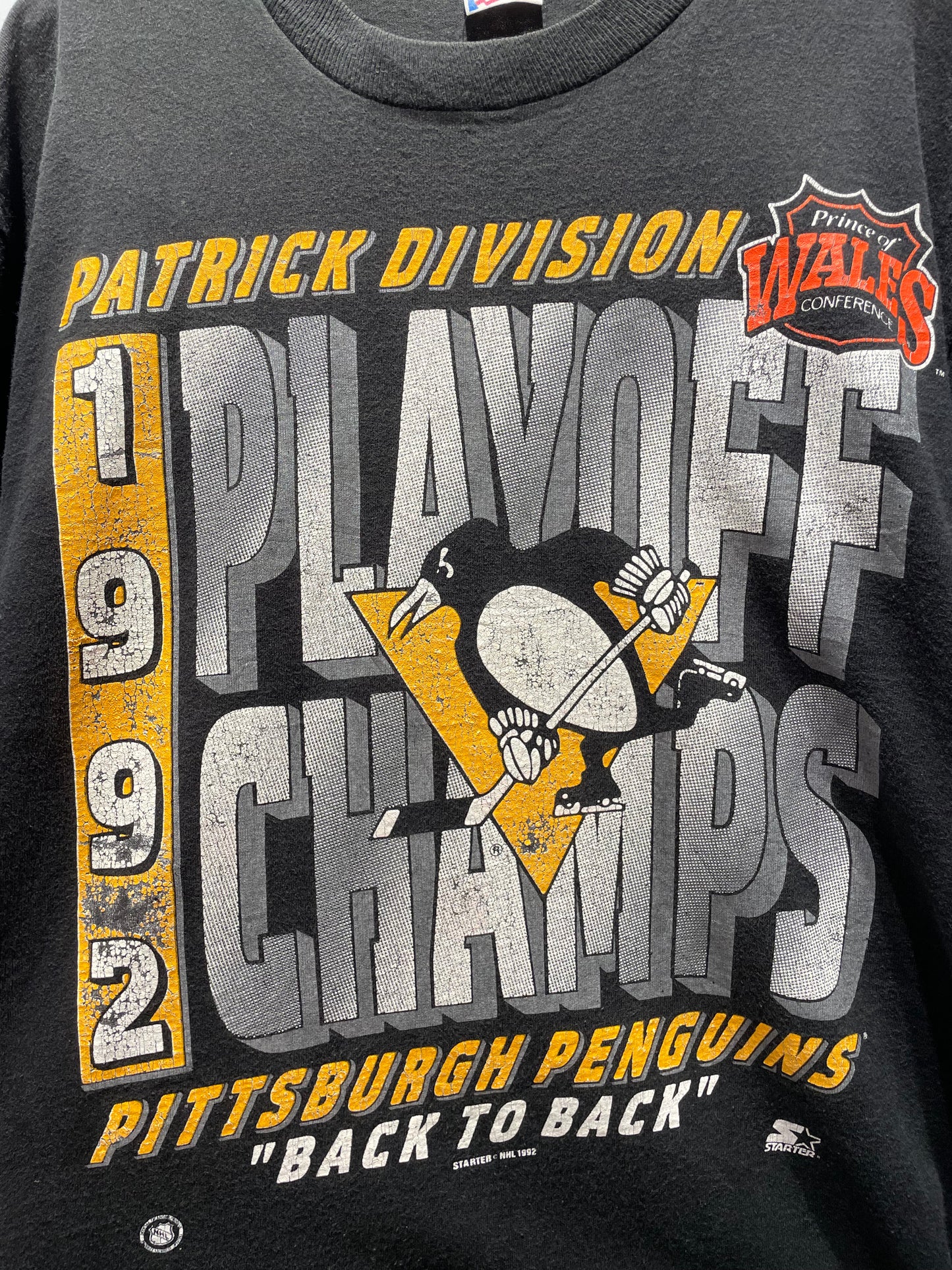 【古着】©️1992 NHL ピッツバーグ・ペンギンズ PITTSBURGH PENGUINS Tシャツ シングルステッチ