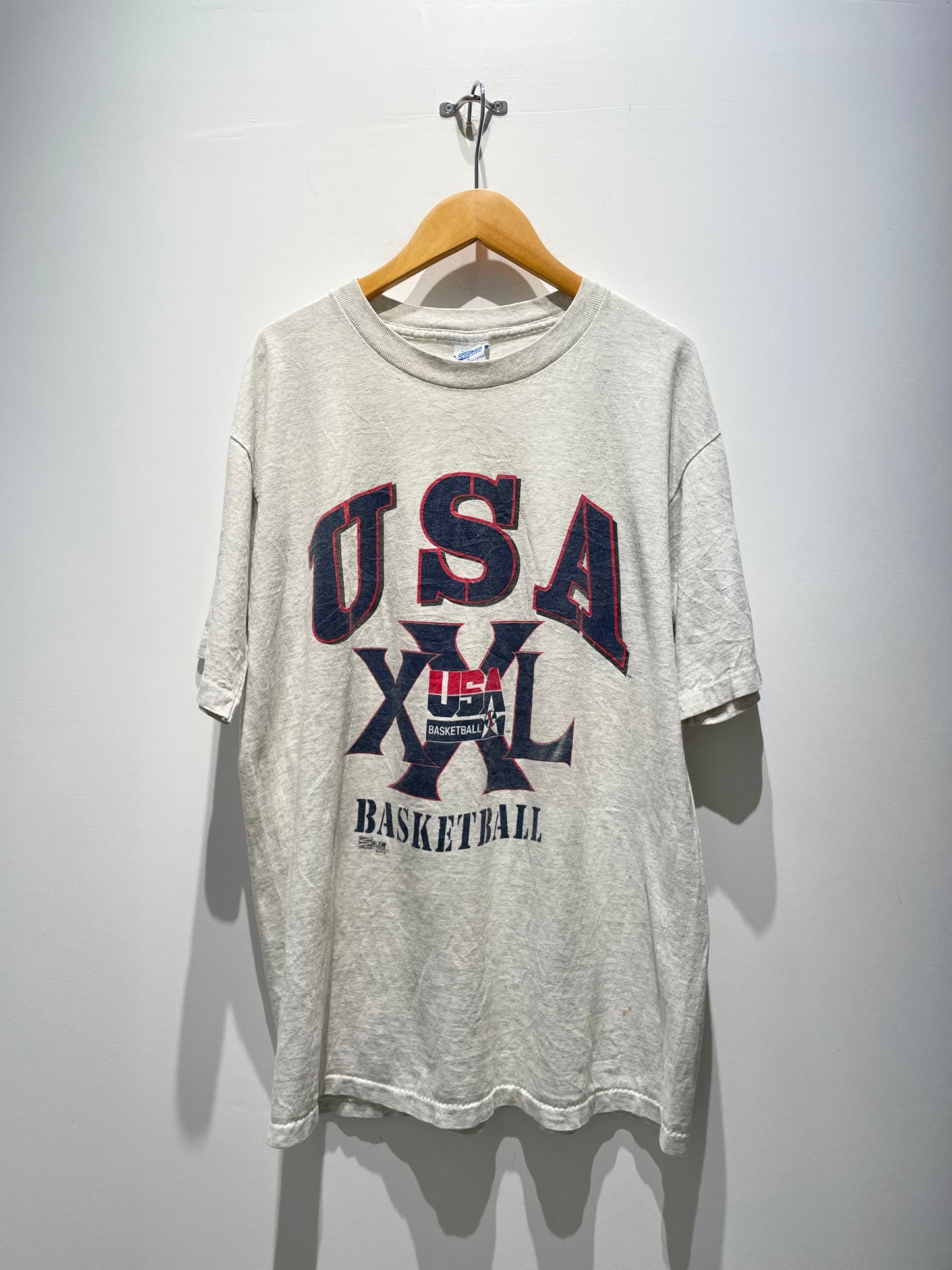 【古着】©️1992 バスケットボール アメリカ代表 ドリームチーム オリンピック USA BASKETBALL Tシャツ シングルステッチ グレー