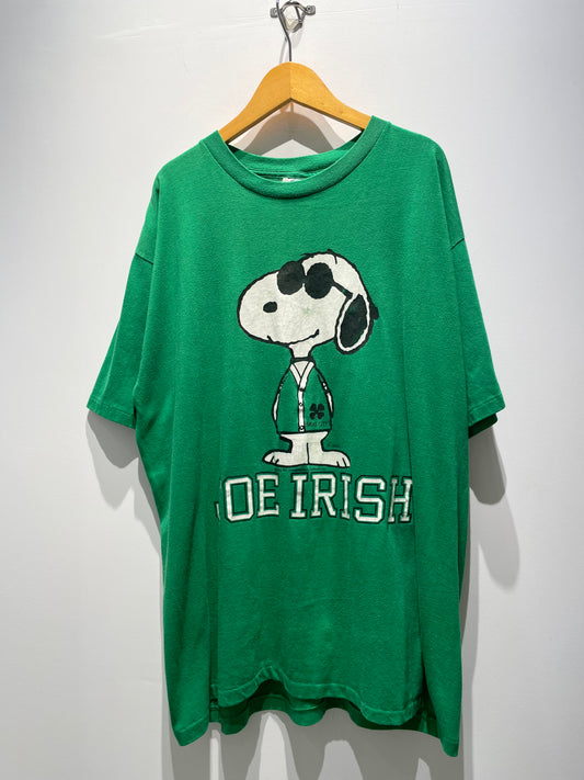 【古着】80's スヌーピー JOE IRISH SNOOPY ピーナッツ PEANUTS Tシャツ シングルステッチ グリーン 緑