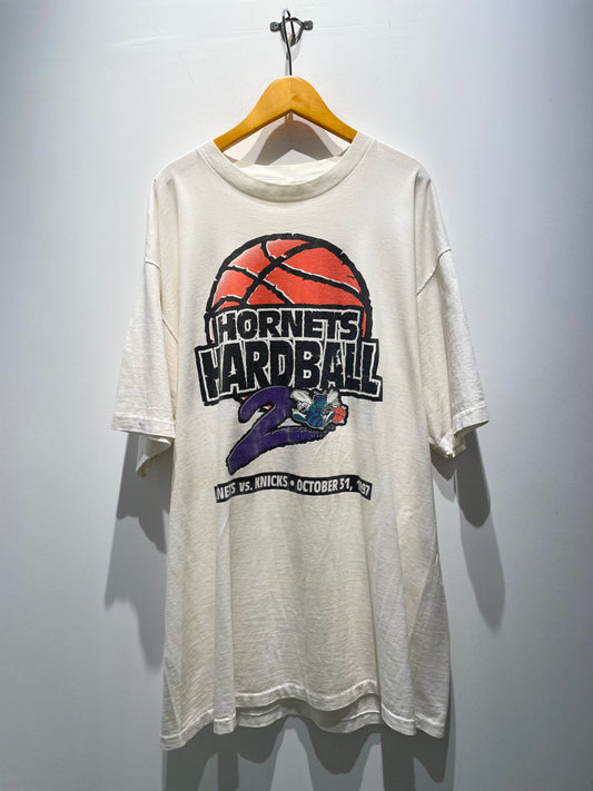 【古着】90's NBA シャーロット・ホーネッツ Charlotte Hornets Tシャツ シングルステッチ ホワイト 白