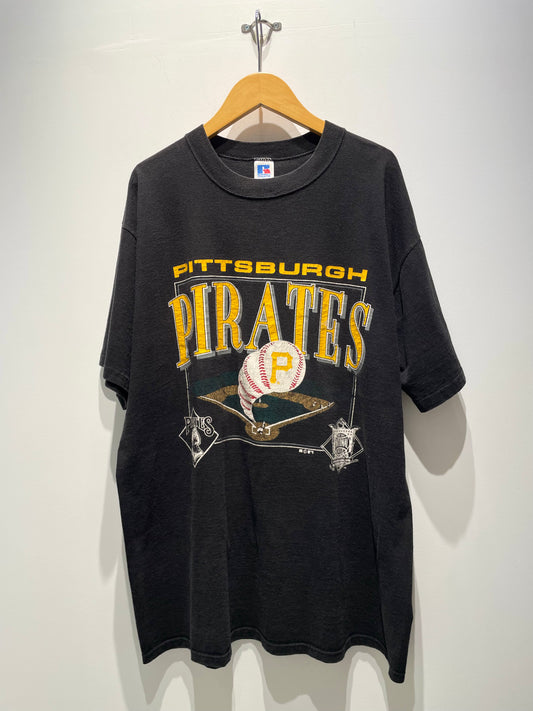 【古着】90's MLB ピッツバーグ・パイレーツ Pittsburgh Pirates Tシャツ シングルステッチ ブラック 黒