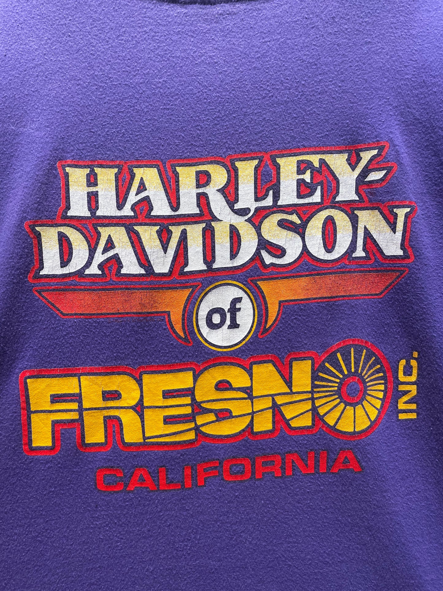 【古着】©️1990 Harley-Davidson ハーレーダビットソン イーグル Tシャツ シングルステッチ パープル 紫