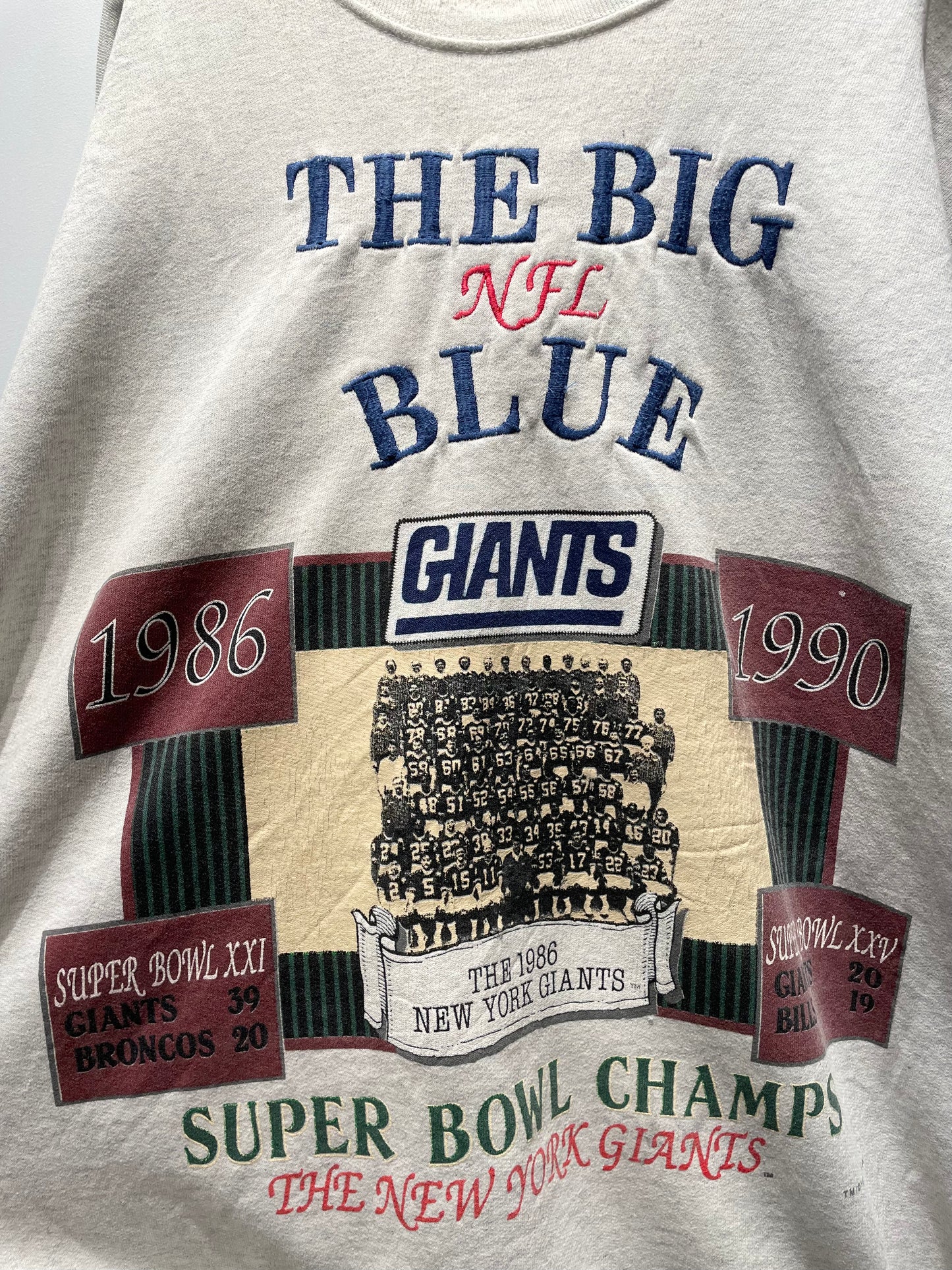 【古着】©️1993 NFL ニューヨーク・ジャイアンツ New York Giants スウェット トレーナー グレー