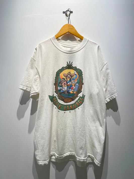 【古着】90's MICKEY ミッキー DIXIE LANDINGS Disney ディズニー Tシャツ ホワイト 白