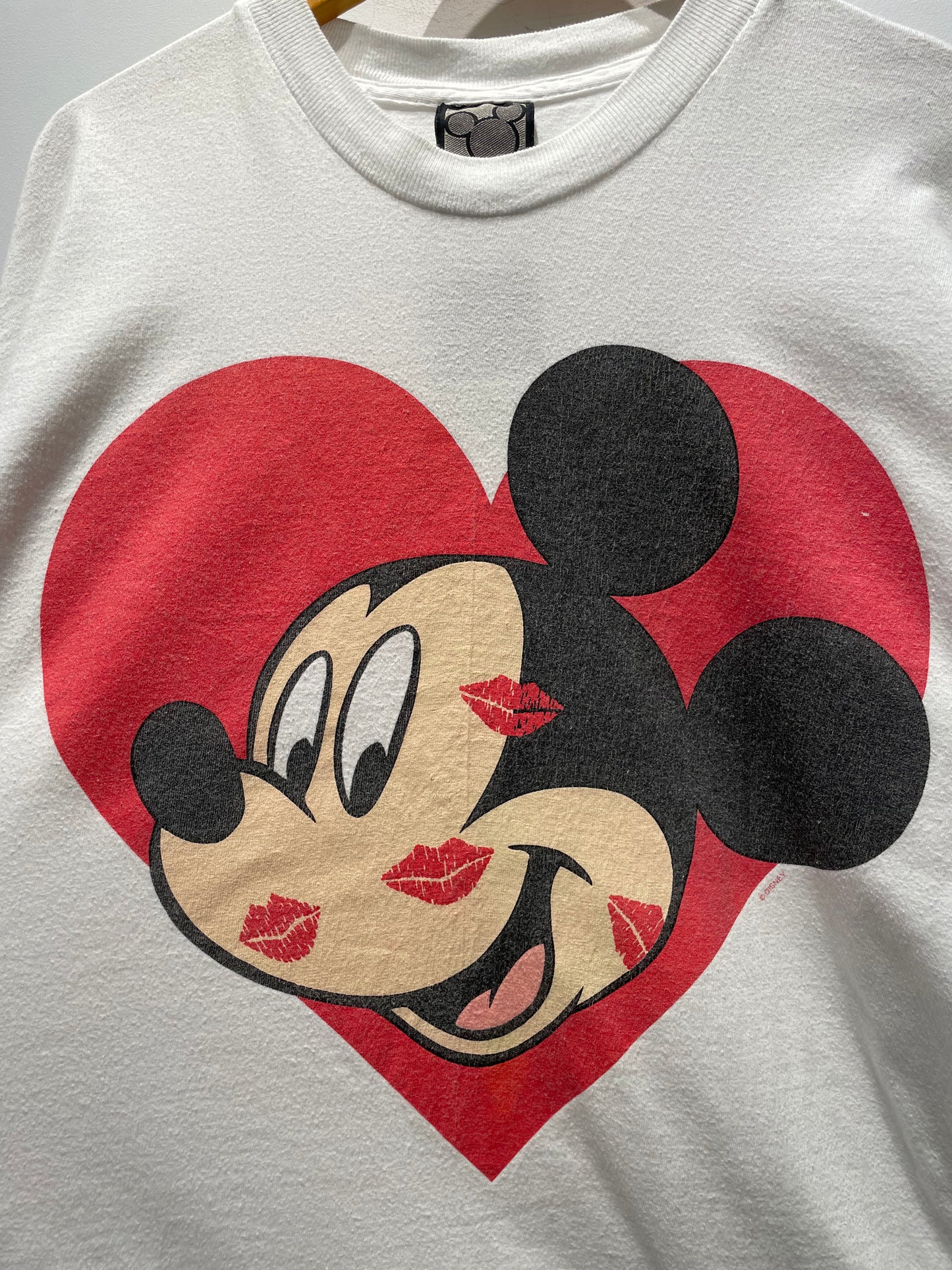 【古着】90's MICKEY ミッキー キスマーク Disney ディズニー Tシャツ