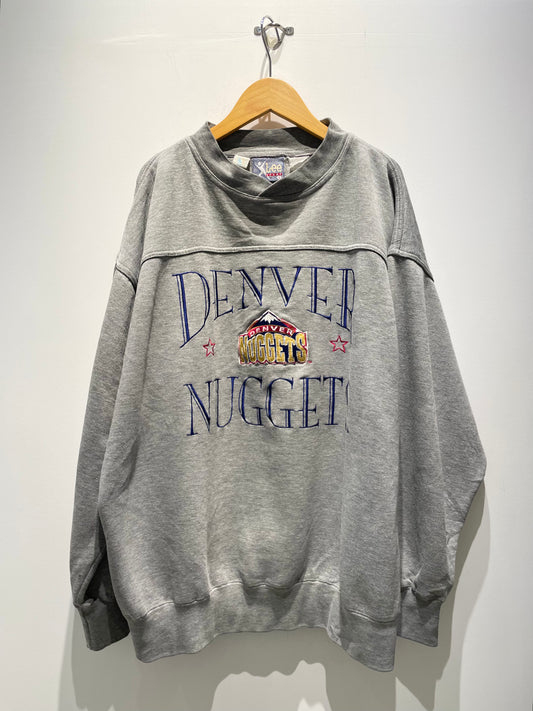 【古着】90's NBA デンバー・ナゲッツ Denver Nuggets スウェット トレーナー グレー