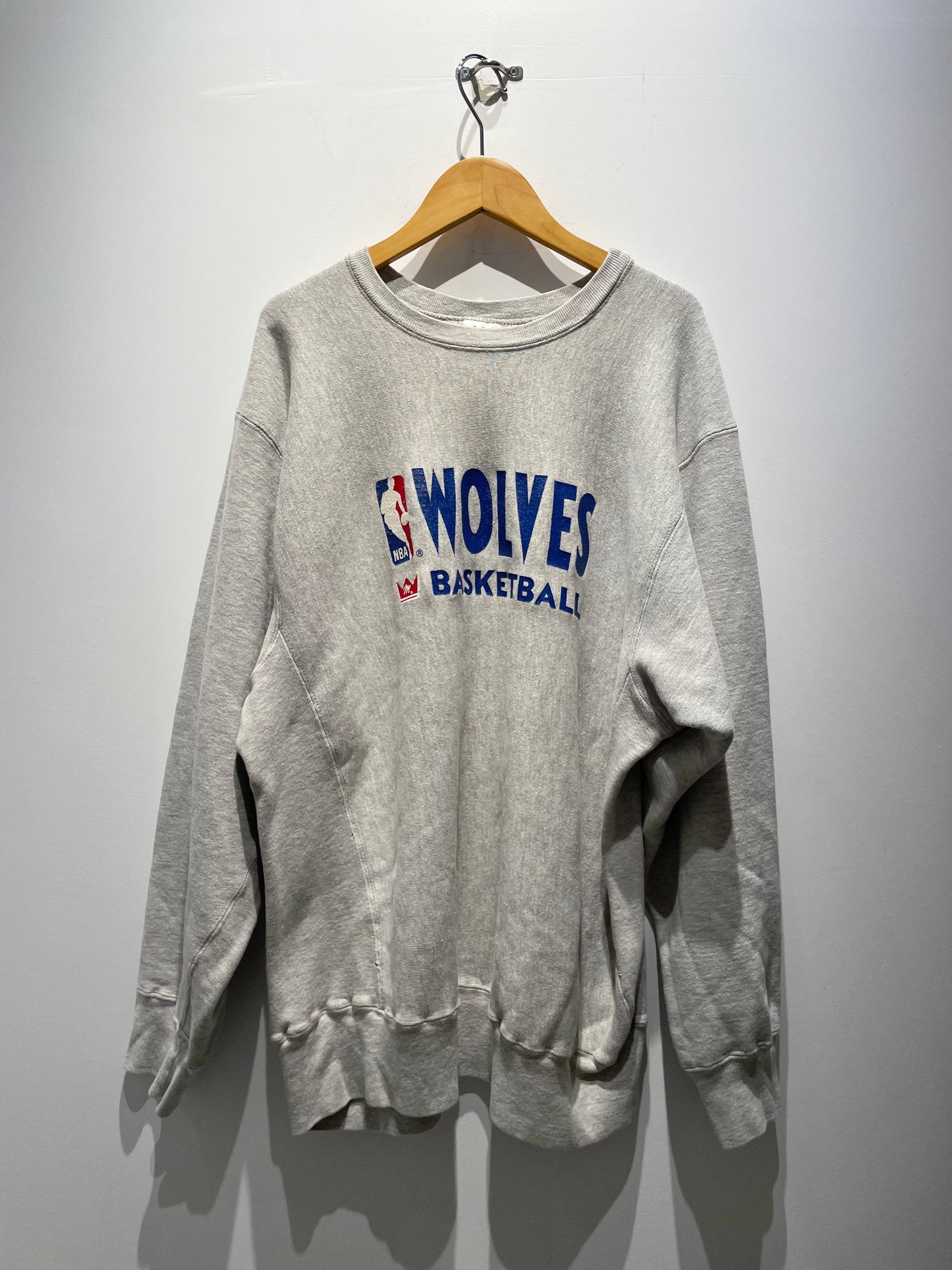 【古着】90's NBA ミネソタ・ティンバーウルブズ Minnesota Timberwolves スウェット トレーナー グレー