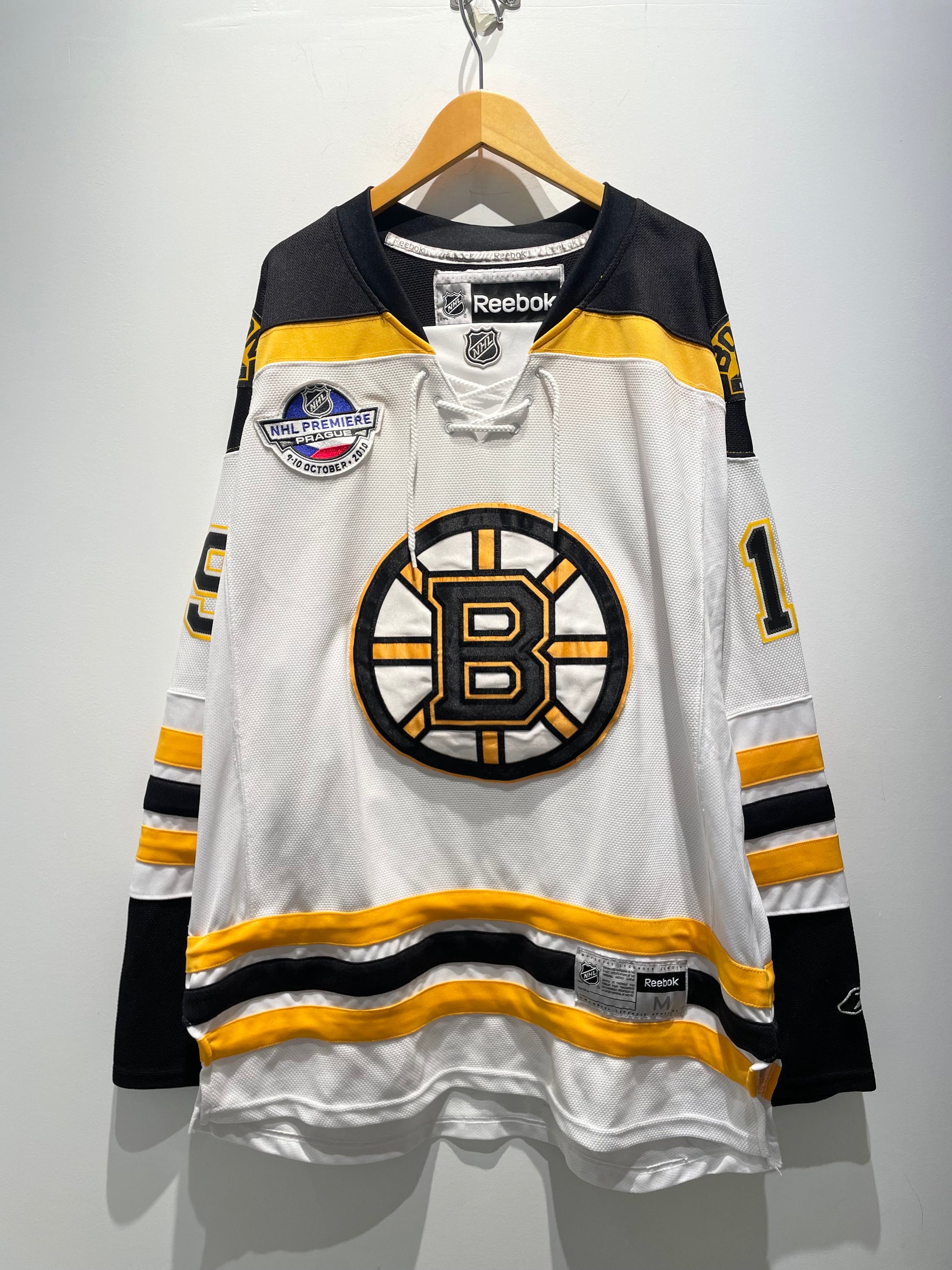 【古着】00's NHL ボストン・ブルーインズ Boston Bruins ホッケーシャツ ユニフォーム ゲームシャツ ジャージ ホワイト 白