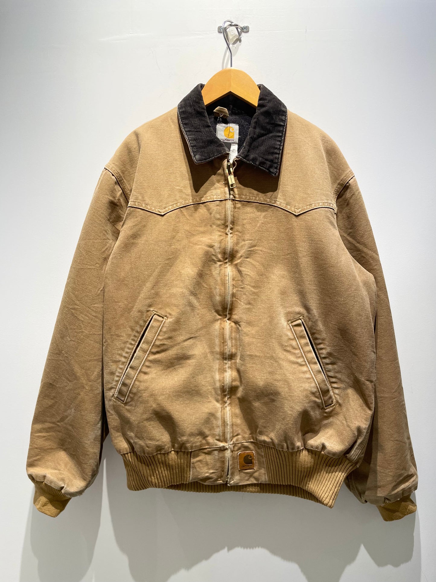 【古着】00's Carhartt カーハート サンタフェ ジャケット ダックワーク ベージュ ブラウン 茶色