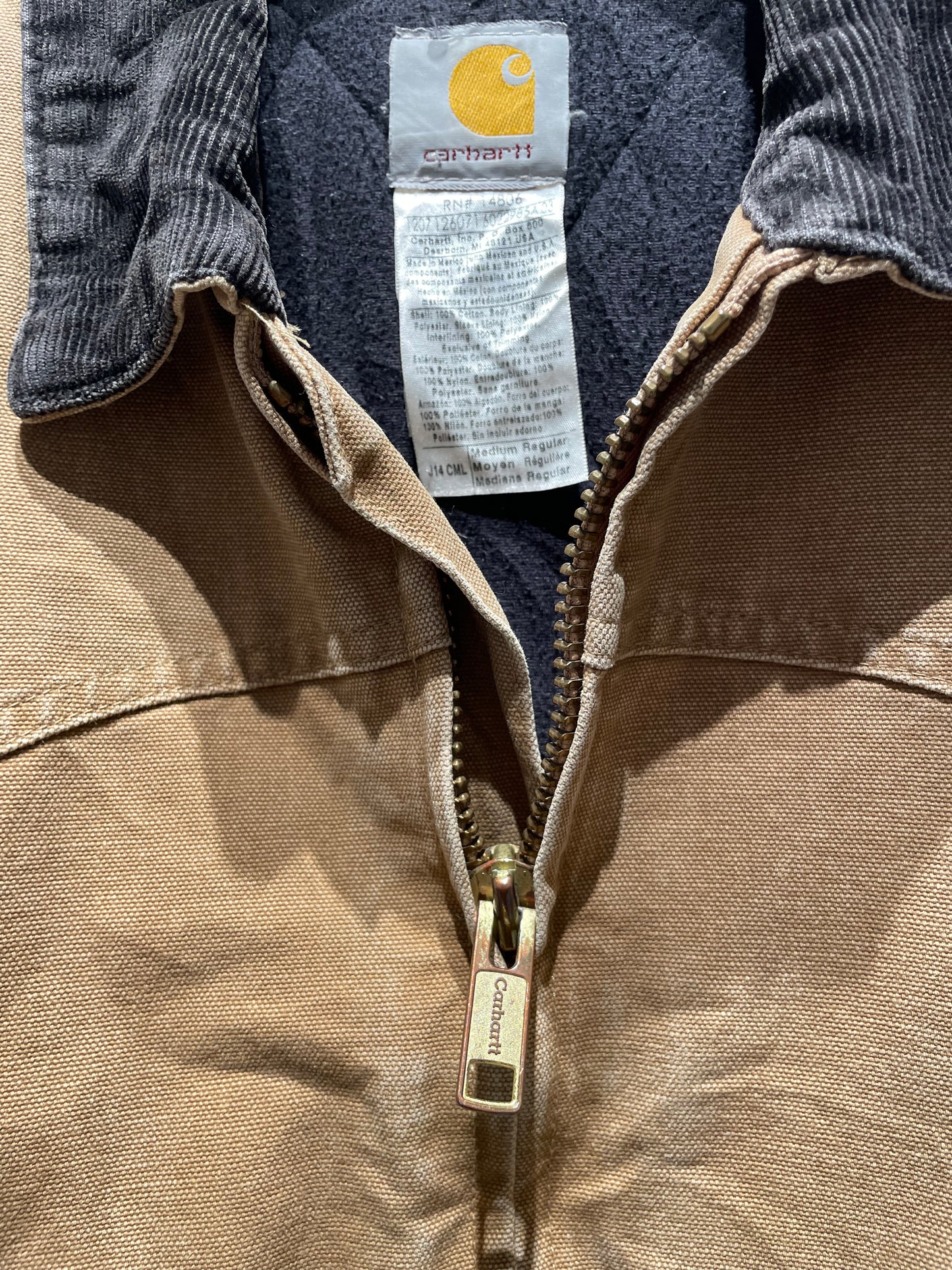 【古着】00's Carhartt カーハート サンタフェ ジャケット ダックワーク ベージュ ブラウン 茶色