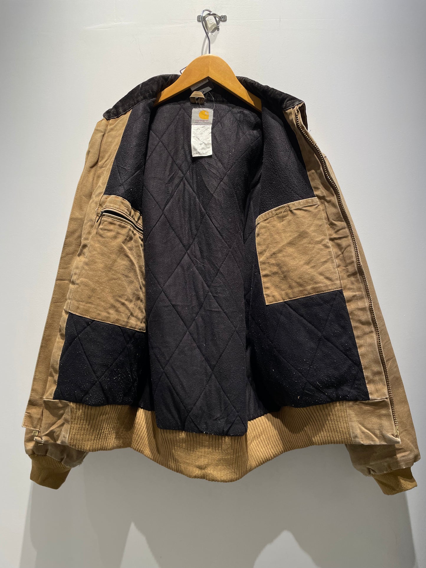 【古着】00's Carhartt カーハート サンタフェ ジャケット ダックワーク ベージュ ブラウン 茶色