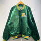 【古着】80's NFL グリーンベイ・パッカーズ Green Bay Packers サテン ナイロン 中綿 ジャケット スタジャン グリーン 緑