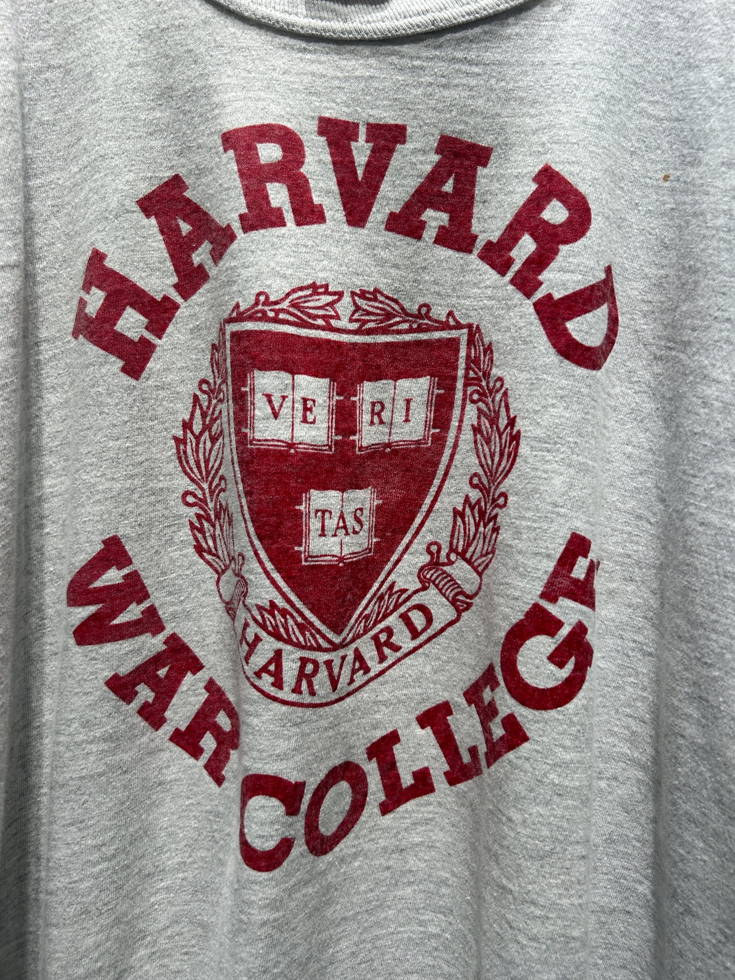 【古着】90s HARVARD COLLEGE ハーバード大学 Tシャツ  霜降りグレー