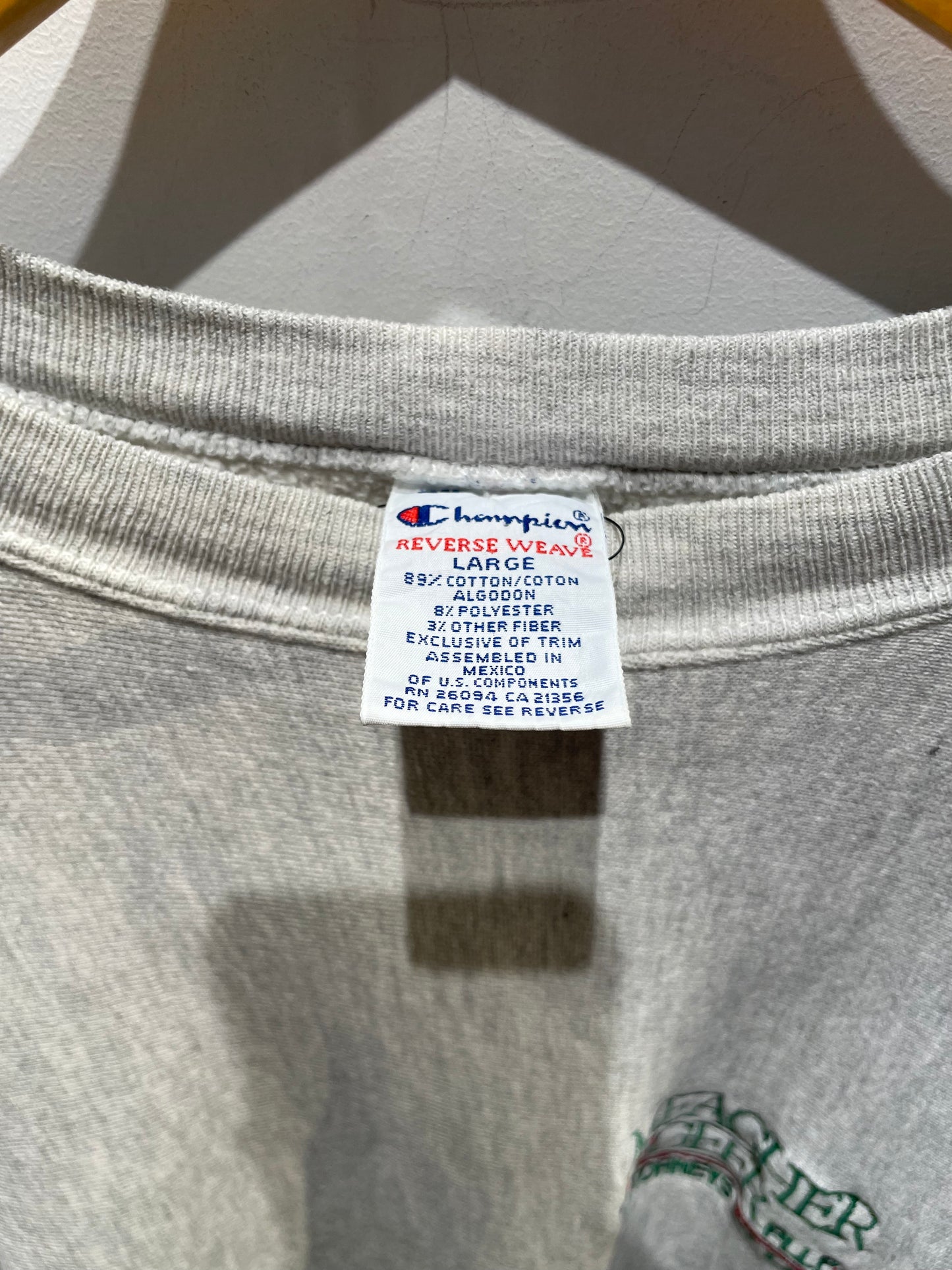 【古着】90's Champion チャンピオン Reverse Weave リバースウィーブ スウェット トレーナー グレー 灰色