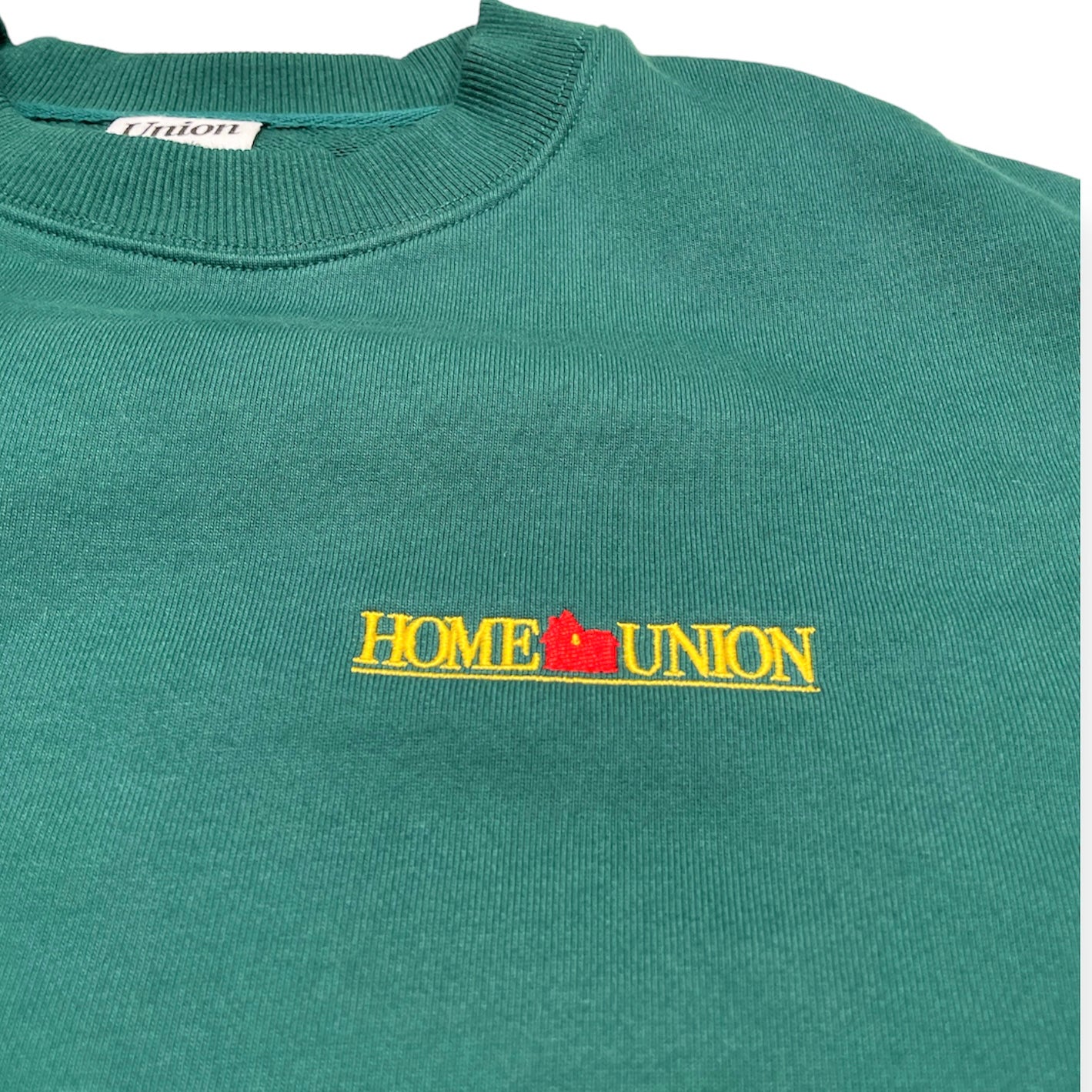 【UNION originals - ユニオンオリジナルス】HOME UNION スウェット トレーナー/グリーン