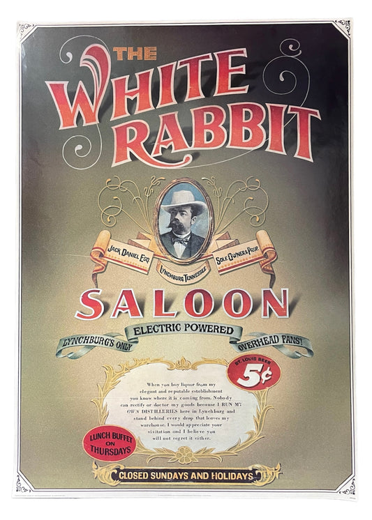 【ヴィンテージポスター】THE WHITE RABBIT JACK DANIEL`s ホワイトラビット ジャックダニエル