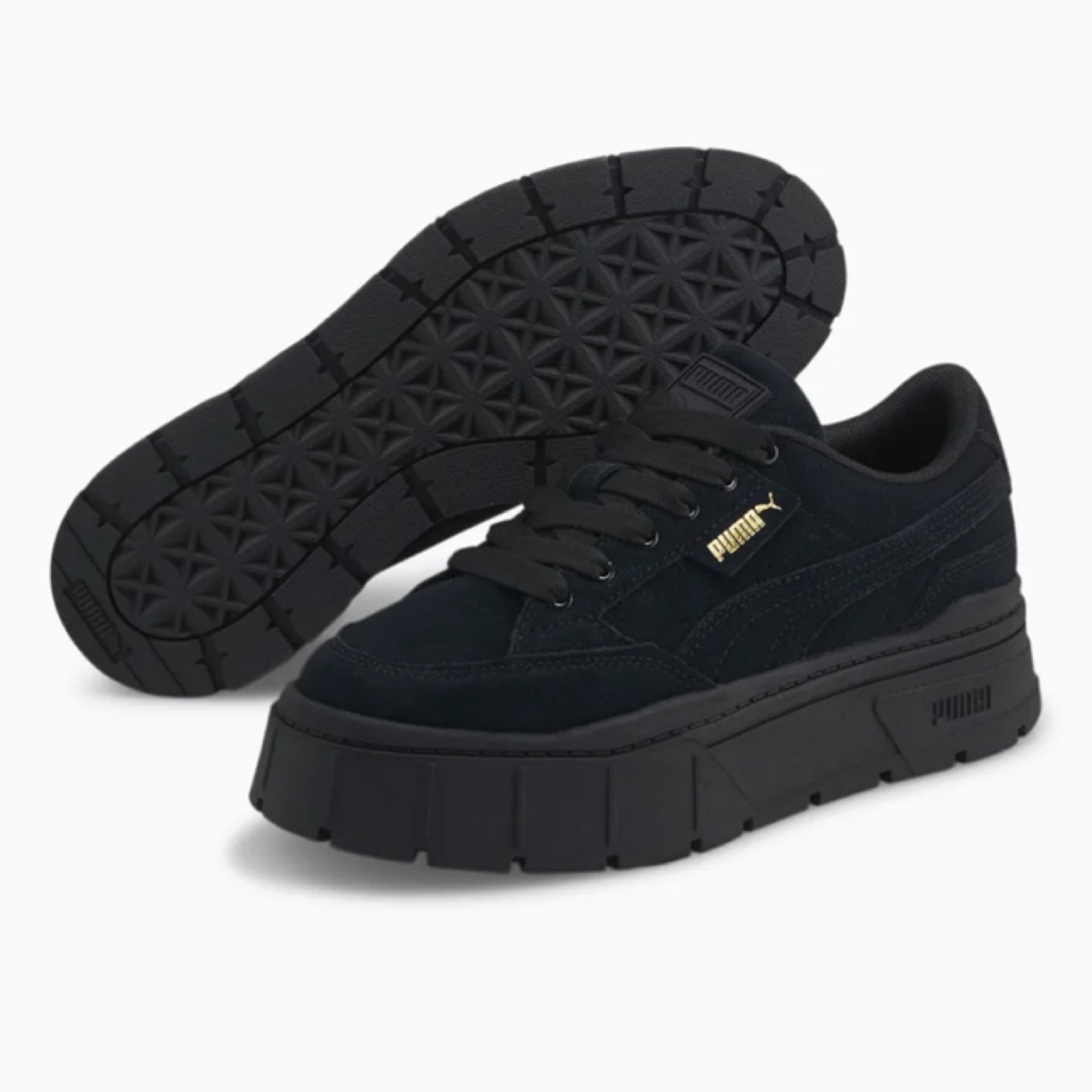 【PUMA プーマ】MAYZE STACK SUEDE SNEAKERS WOMEN / Black（メイズスタックスウェードスニーカー/ ブラック)