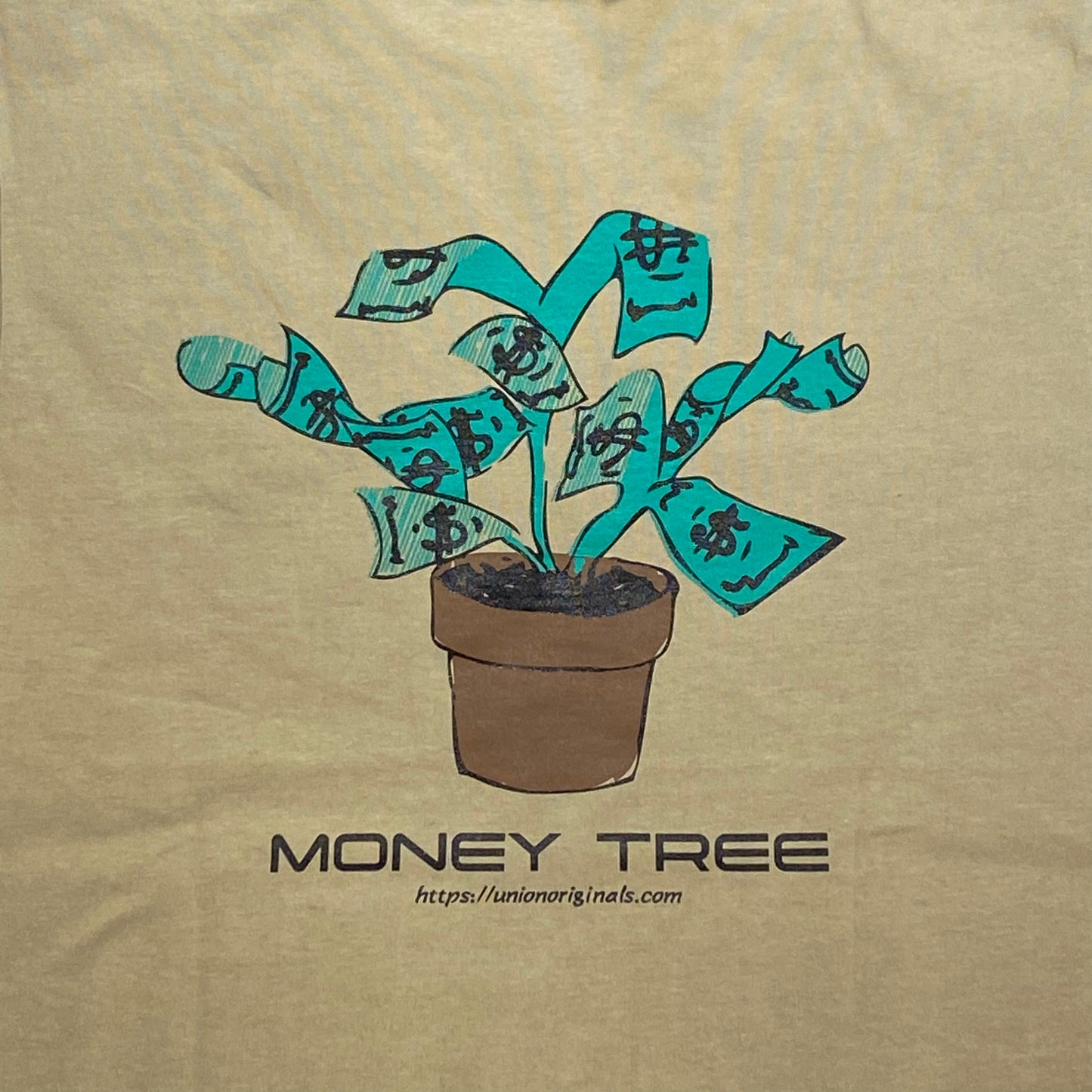 【UNION originals- ユニオンオリジナルス】Money Tree T-Shirt / Khaki(マネーツリーTシャツ/カーキ)