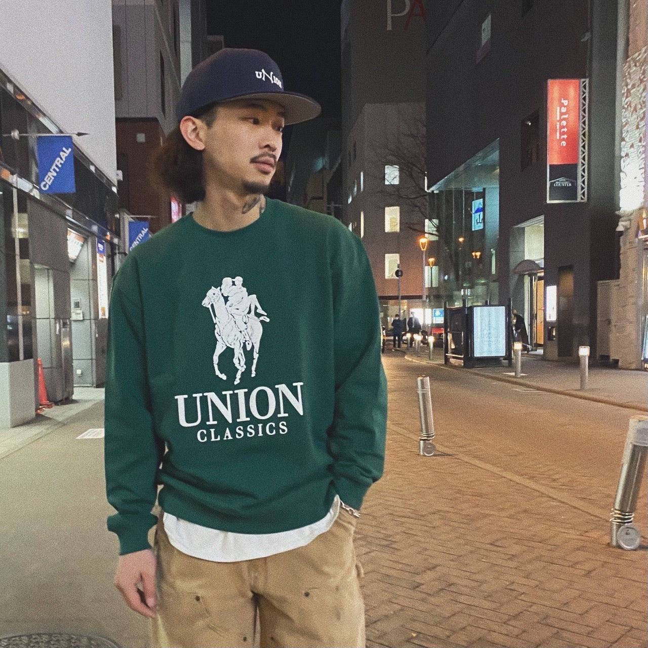 【UNION originals - ユニオンオリジナルス】UNION Classics Love Sweat / Green (スウェット/グリーン)