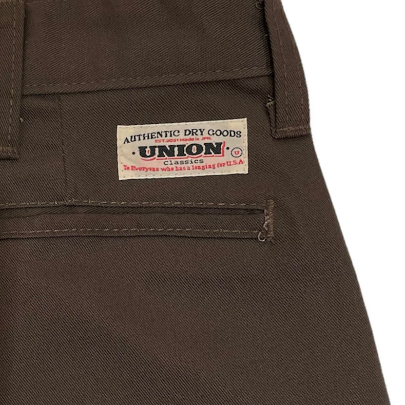 【UNION originals - ユニオンオリジナルス】Work Pants / Brown (ワークパンツ/ブラウン)