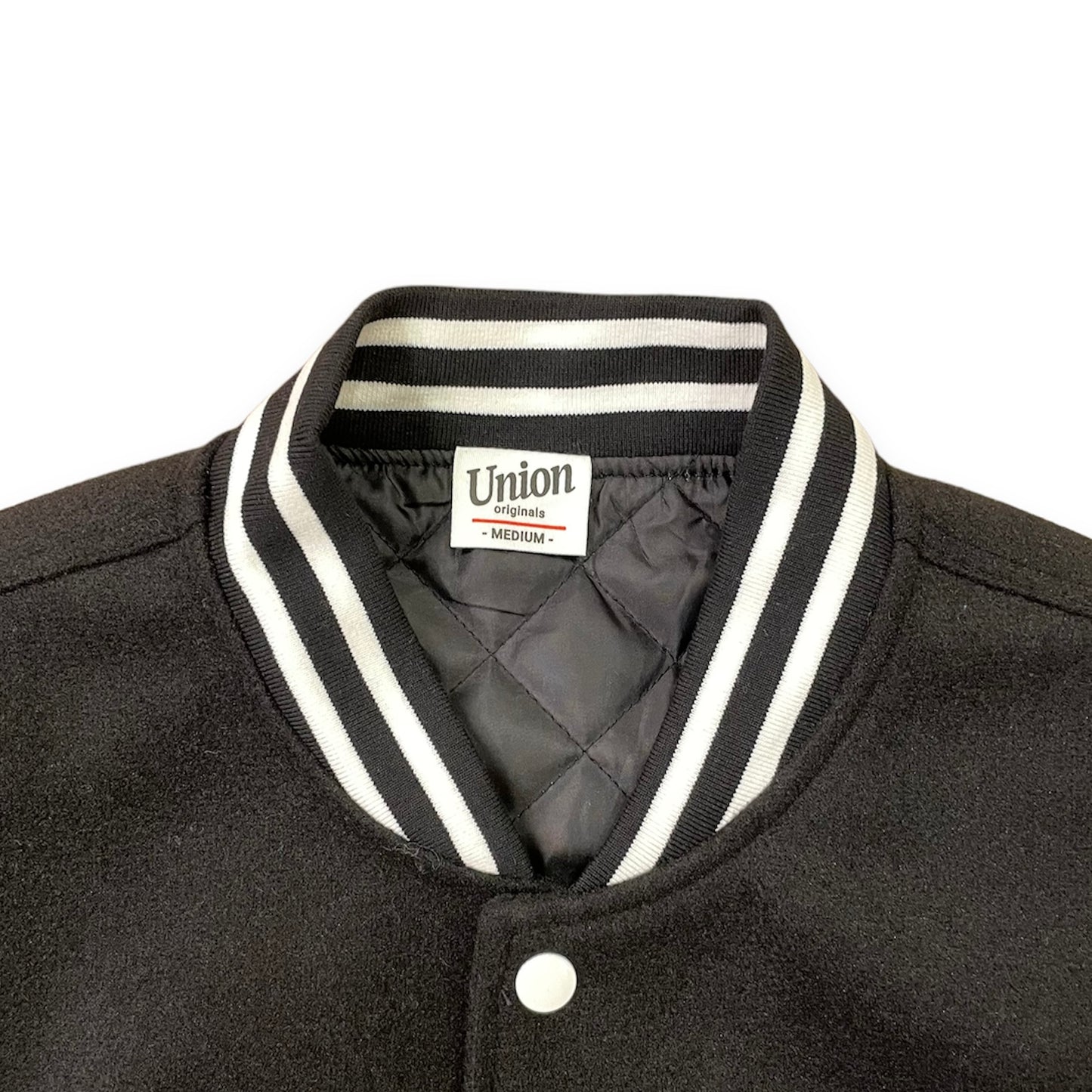 【UNION originals - ユニオンオリジナルス】League Logo Varsity Jacket / Black (リーグロゴ ヴァーシティ ジャケット/ブラック)